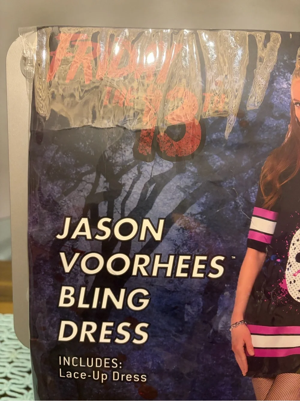Friday the 13th-  Jason Voorhees Bling Dress - Black & Pink - NEW Spirit